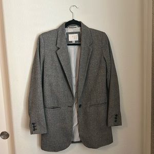 Grey herringbone Blazer Jacket